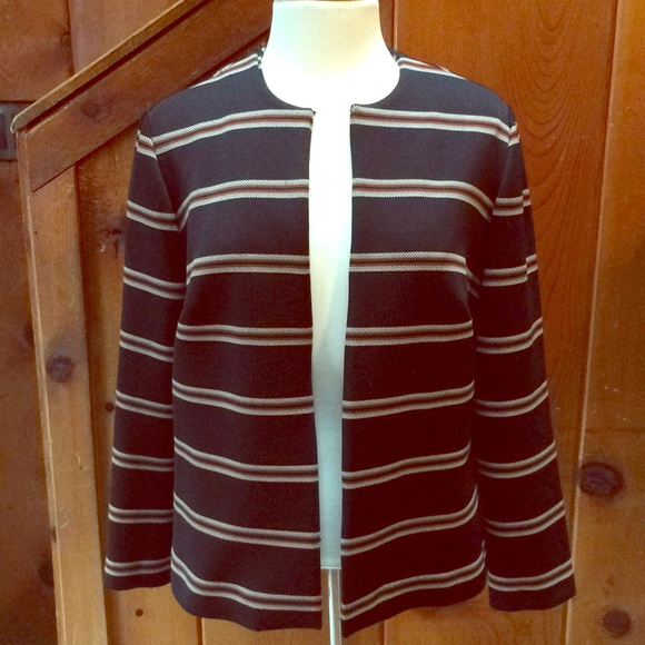 Vintage Jackets & Blazers - Kay Windsor Stripe 1970s Blazer Shirt